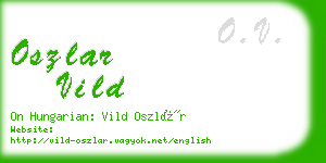 oszlar vild business card
